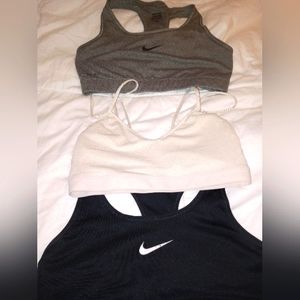 Set of 3 Nike pro sports bras size medium